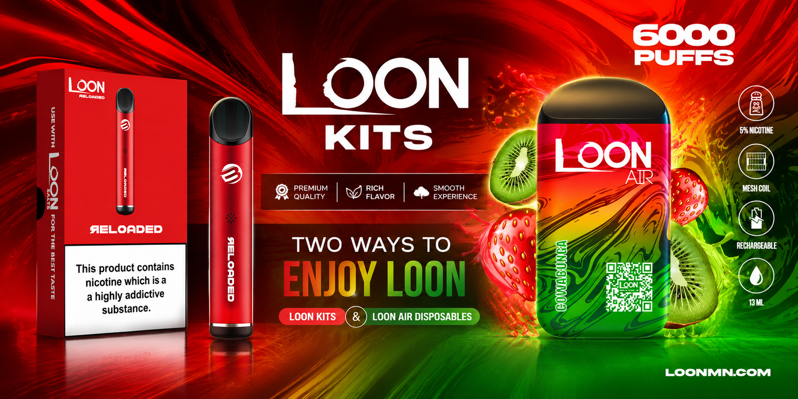 how to tell when a Loon Air vape is empty